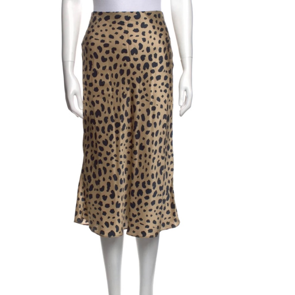 The Real Real silk leopard skirt